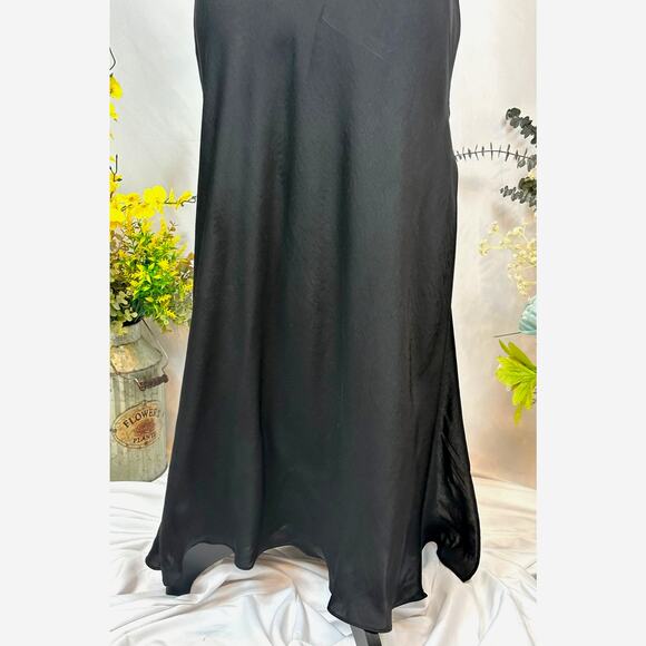 Free People Night Owl Tie Back Slip Dress Black S - Picture 7 of 15